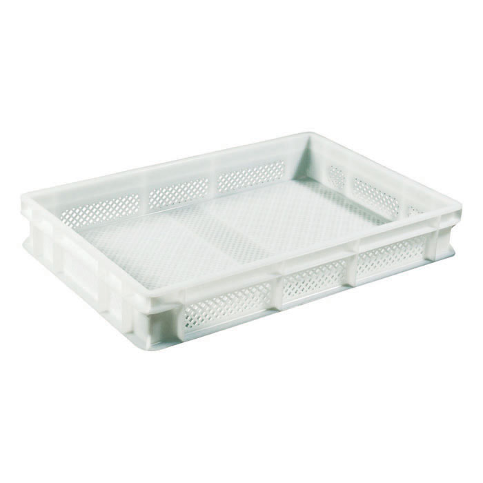 Cassetta in plastica (HDPE) per ortofrutta, sovrapponibile, capacità 40 Lt,  Mis. 530 L x 360 P x 310 H mm, base e pareti chiuse : : Fai da te