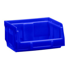 Cassetta bocca di lupo in plastica (HDPE) sovrapponibile di dimensioni esterne 88 L x 105 P x 54 H mm, per stoccaggio minuterie, capacità 0,40 litri confezione da 50 pz