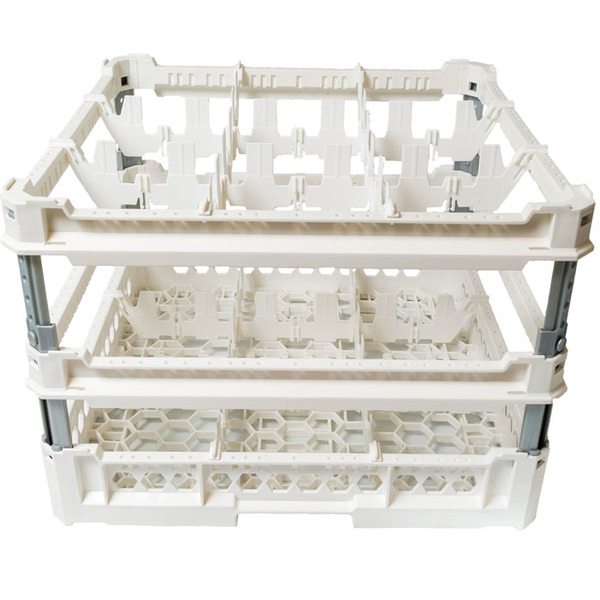 HENDI Cestello Per Lavastoviglie Per Vetreria - 49 Scomparti, 500x500x104 Mm, Polipropilene