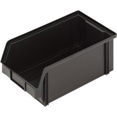 Contenitore a Bocca di Lupo in plastica conduttivo antistatico ESD (PP) sovrapponibile di dimensioni 350 L x 200 P x 145 H mm, capacità 6,5 litri