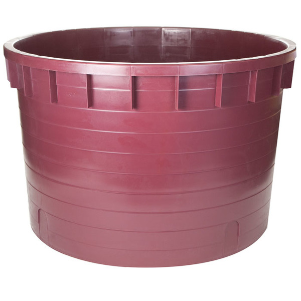 Mastello industriale in plastica (LLDPE) inseribile con diametro 1550 mm e  altezza 1000 mm, di capacità 1500 litri e fondo senza fori di drenaggio