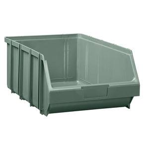 Set 4 Contenitori A Bocca Di Lupo IMJ-Global - 30x45x19cm, Nero, Sovrapponibili, Per Garage E Ufficio - Foto 5