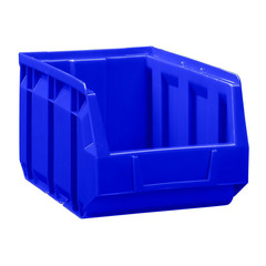 Cassetta bocca di lupo in plastica (HDPE) sovrapponibile di dimensioni esterne 237 L x 144 P x 123 H mm, per stoccaggio minuterie, capacità 3,5 litri confezione da 38 pz