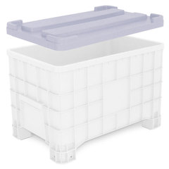 Coperchio in plastica (HDPE) per alimenti adatto a bins in plastica di dimensioni 1000 L x 635 P, tipo robusto, 35 H mm